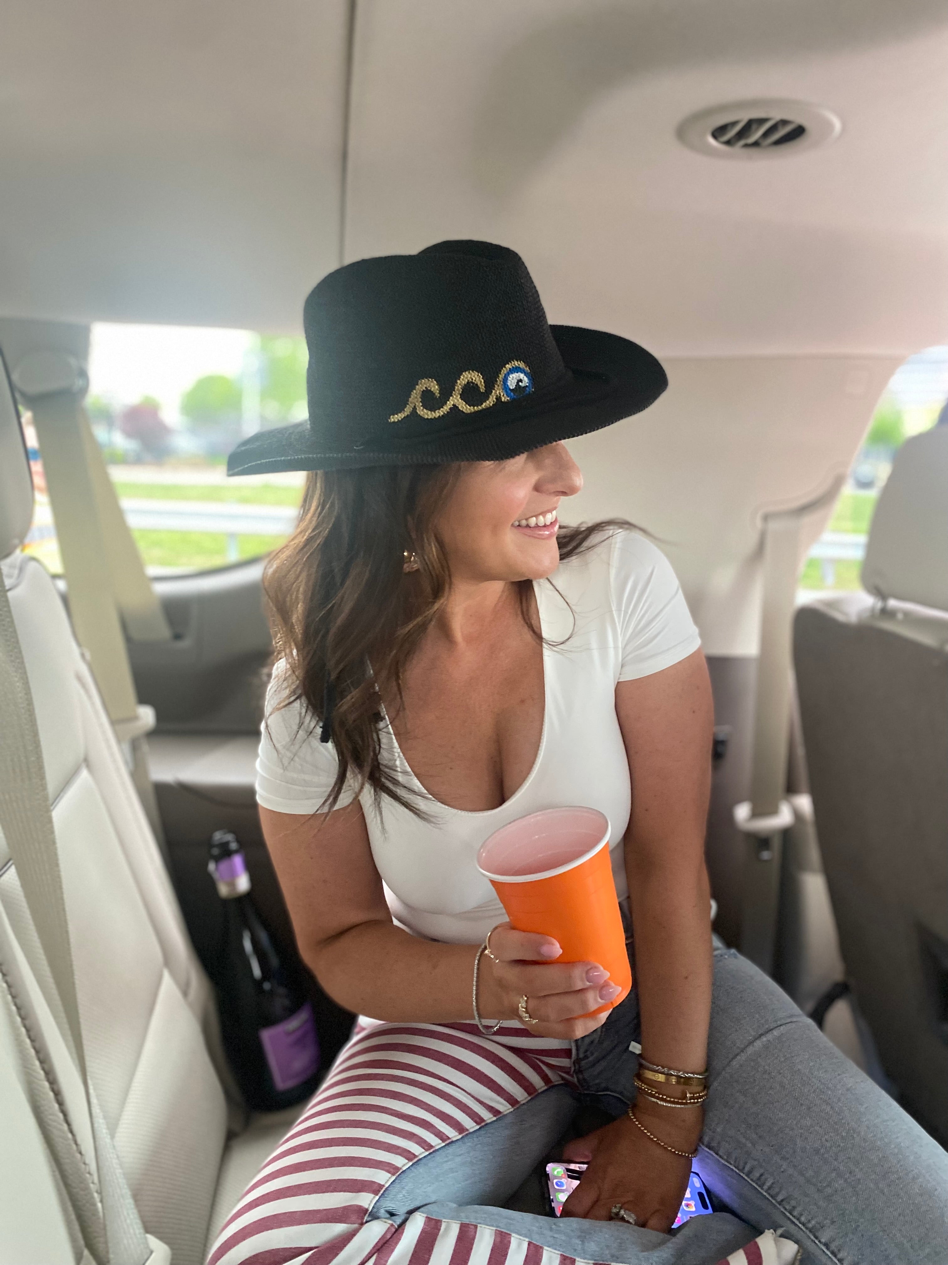 YEEHAW BEACHES STRAW COWBOY HAT