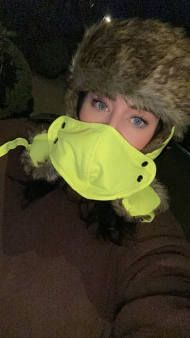 NEON PINK CUFF BEANIE