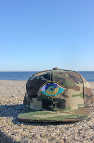 KIDS BLUE HIBISCUS SEANOE SNAPBACK