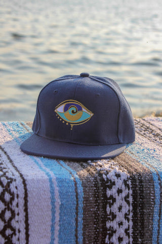 KIDS BLUE HIBISCUS SEANOE SNAPBACK