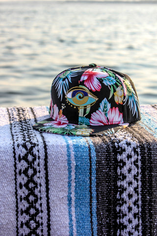 KIDS BLUE HIBISCUS SEANOE SNAPBACK