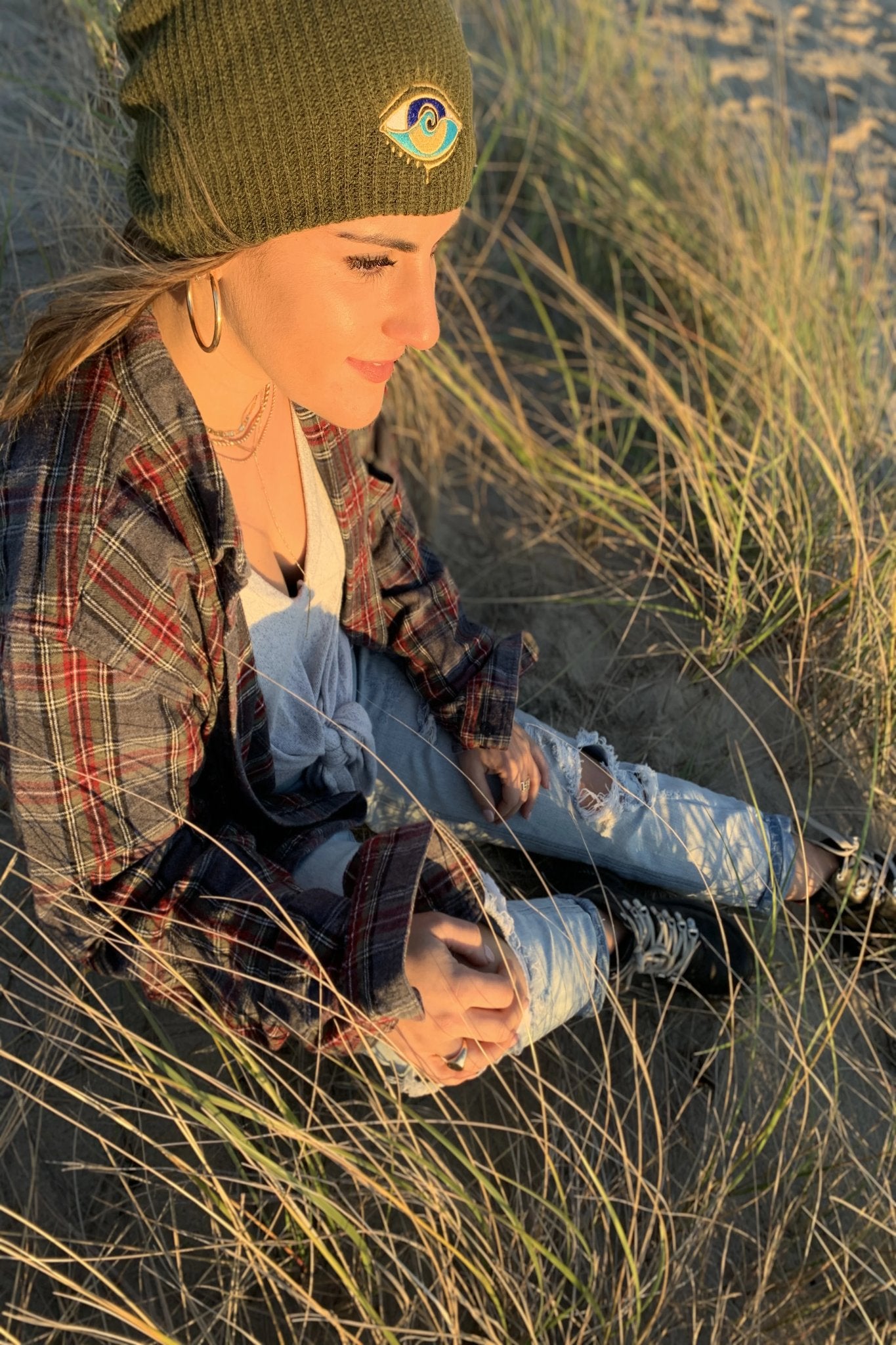 OLIVE SEANOE SLOUCH BEANIE