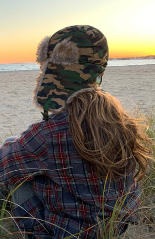 BROWN TIE DYE CUFF BEANIE