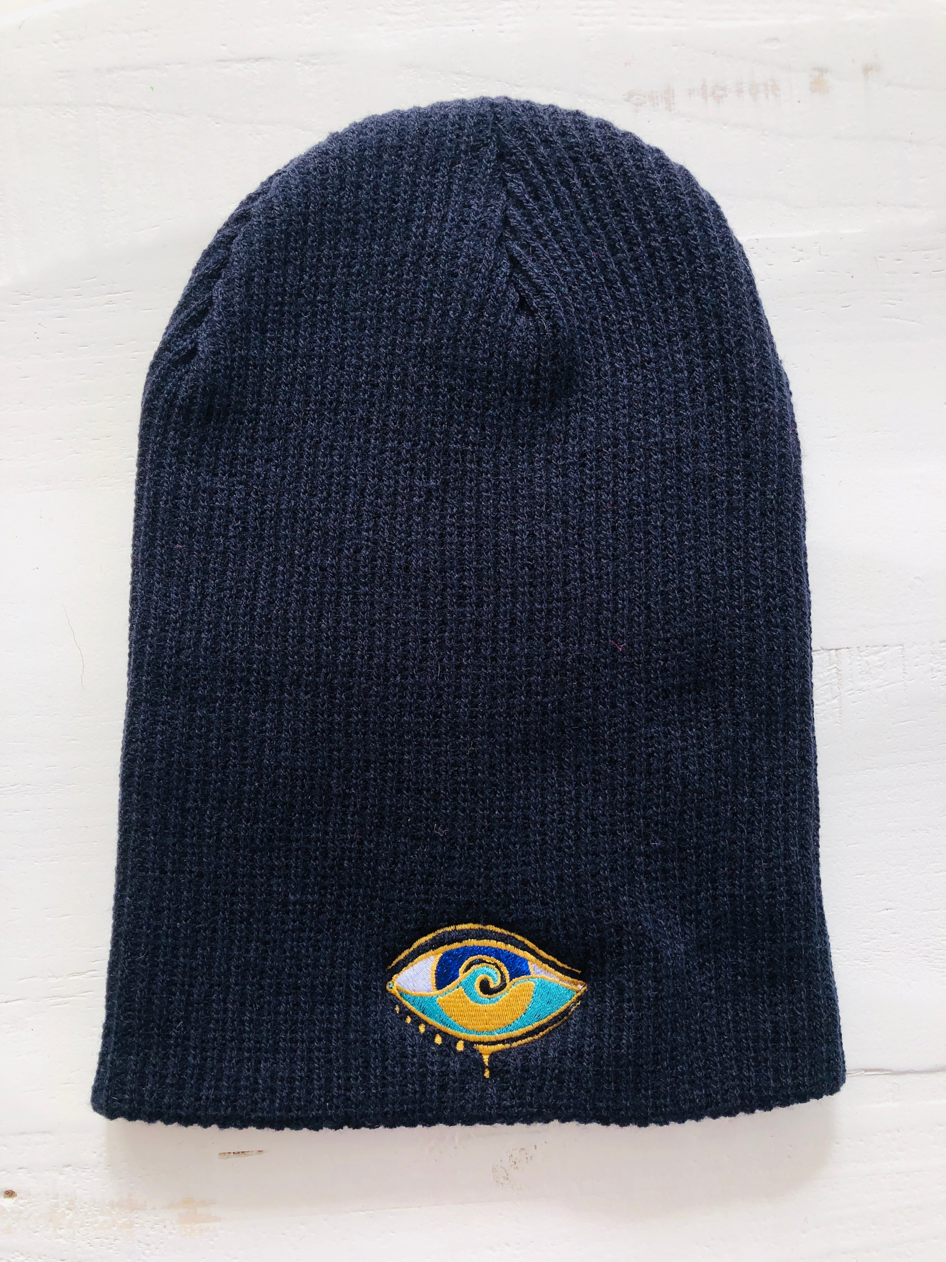 NAVY SEANOE SLOUCH BEANIE