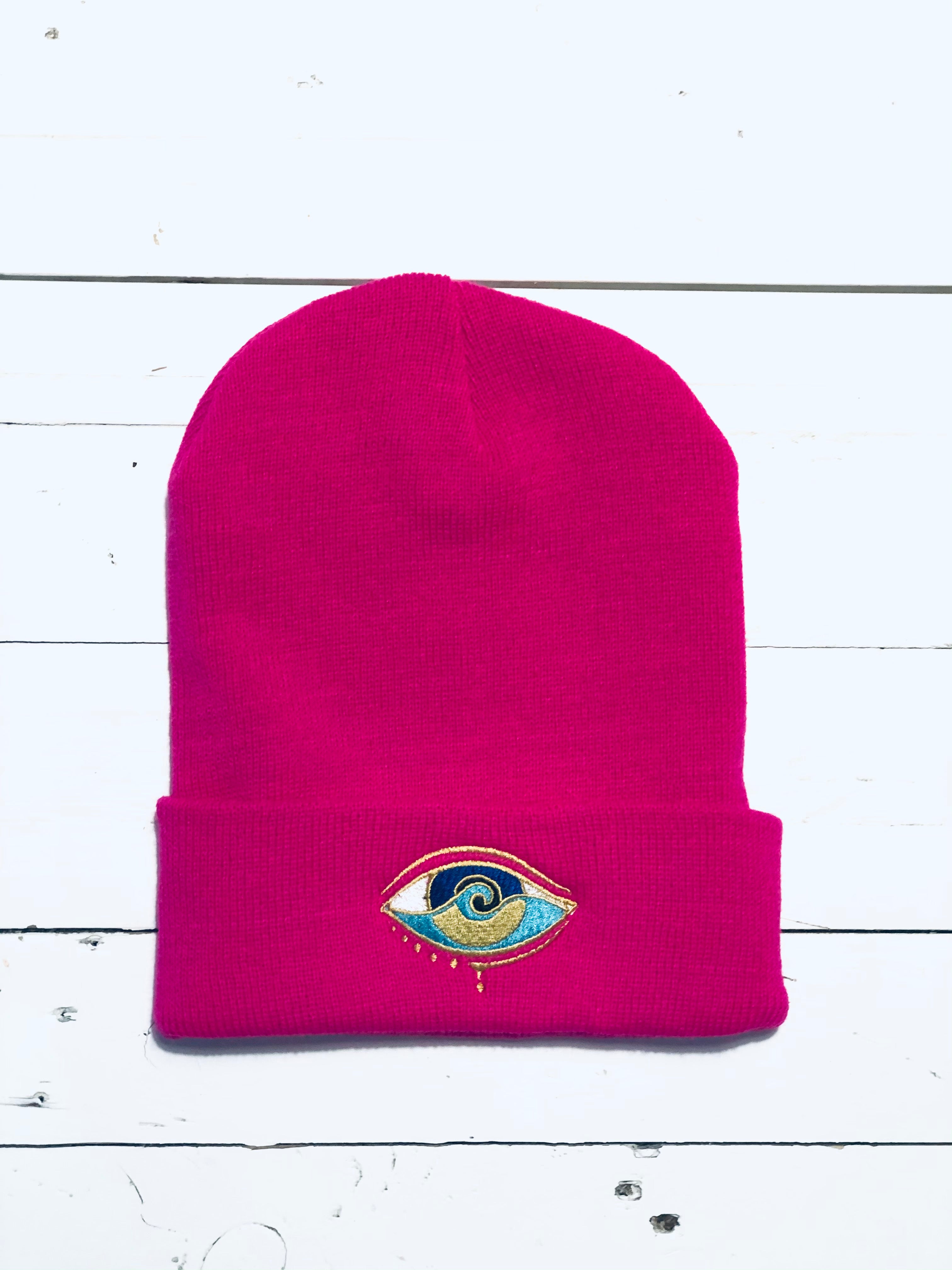 NEON PINK CUFF BEANIE