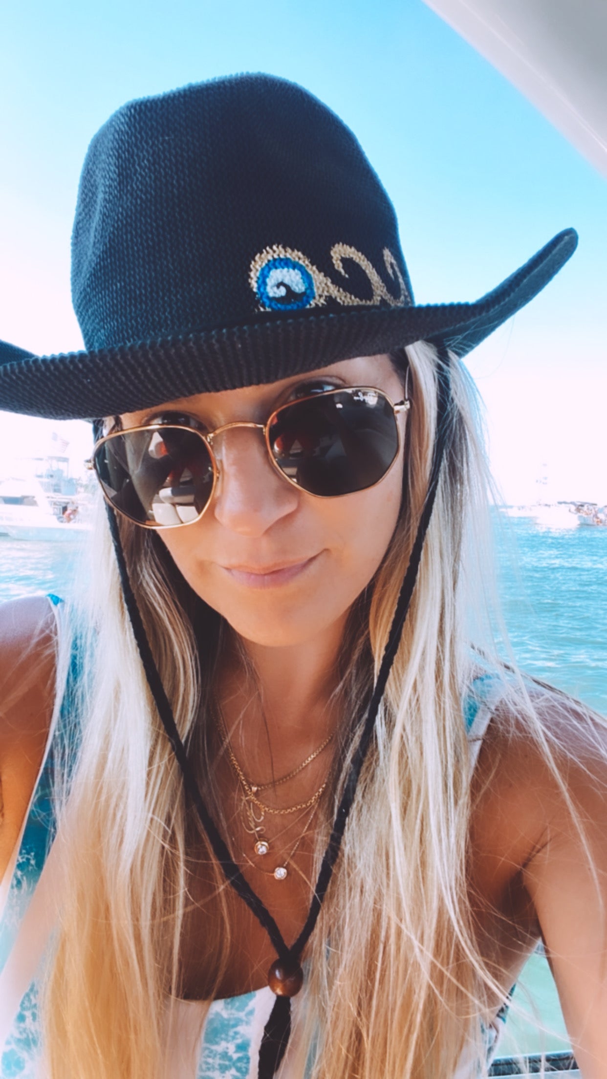 YEEHAW BEACHES STRAW COWBOY HAT