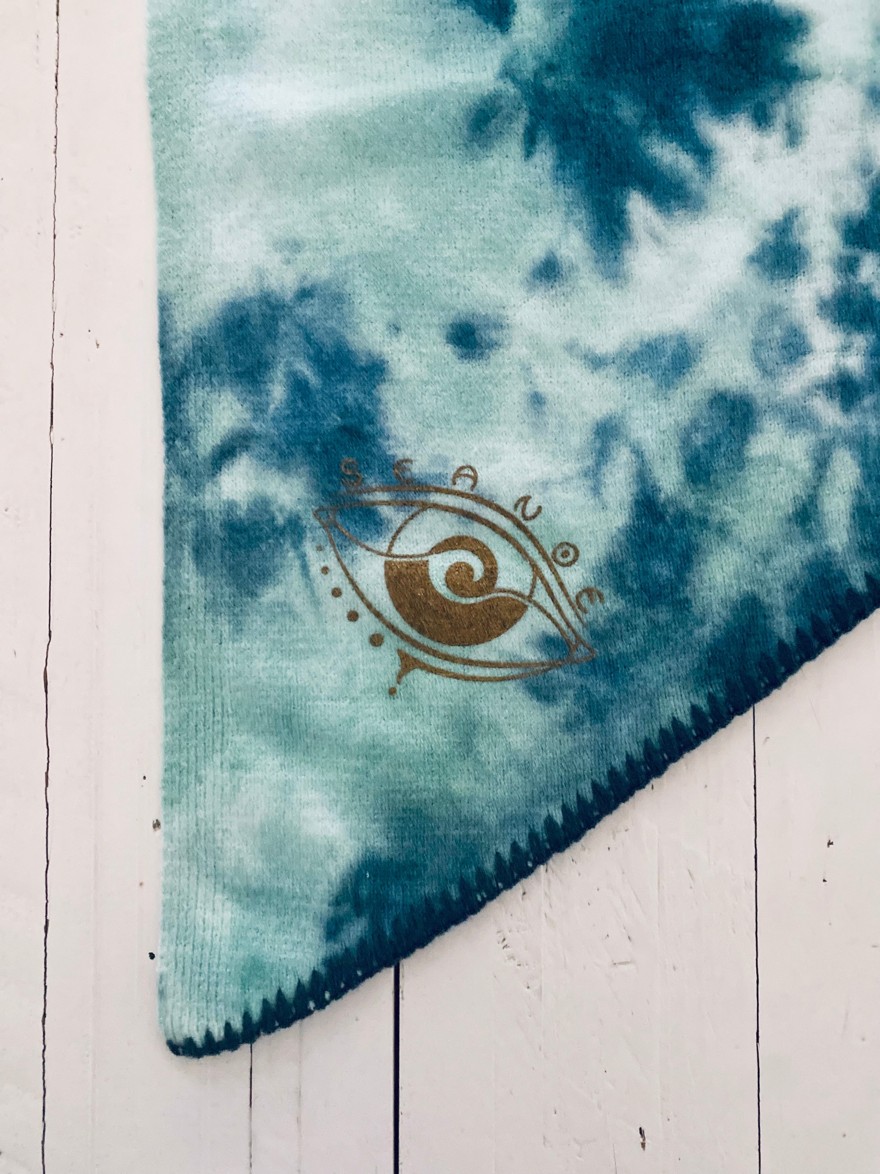 Teal Tie Dye Scarf