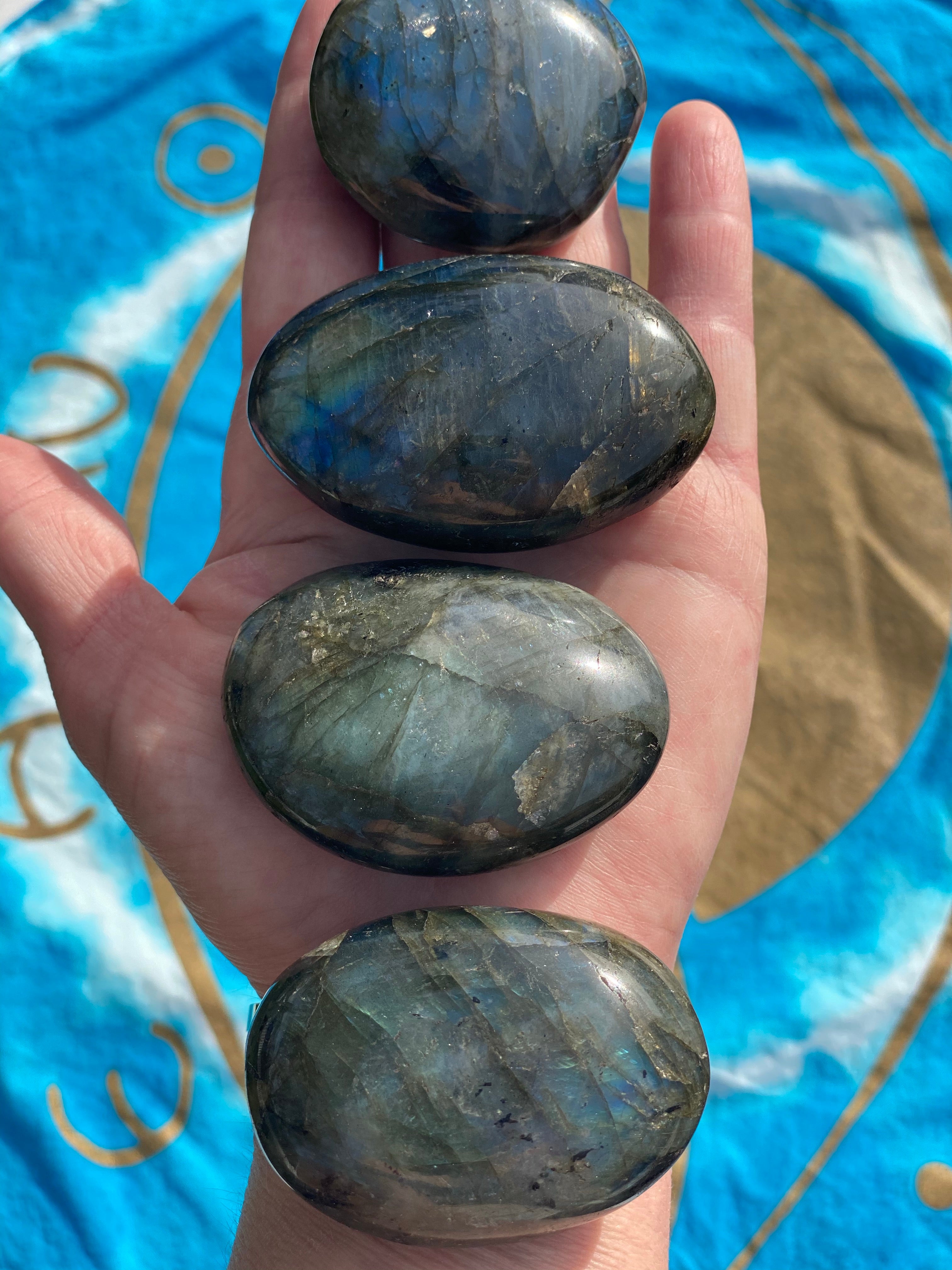LABRADORITE PALM STONE