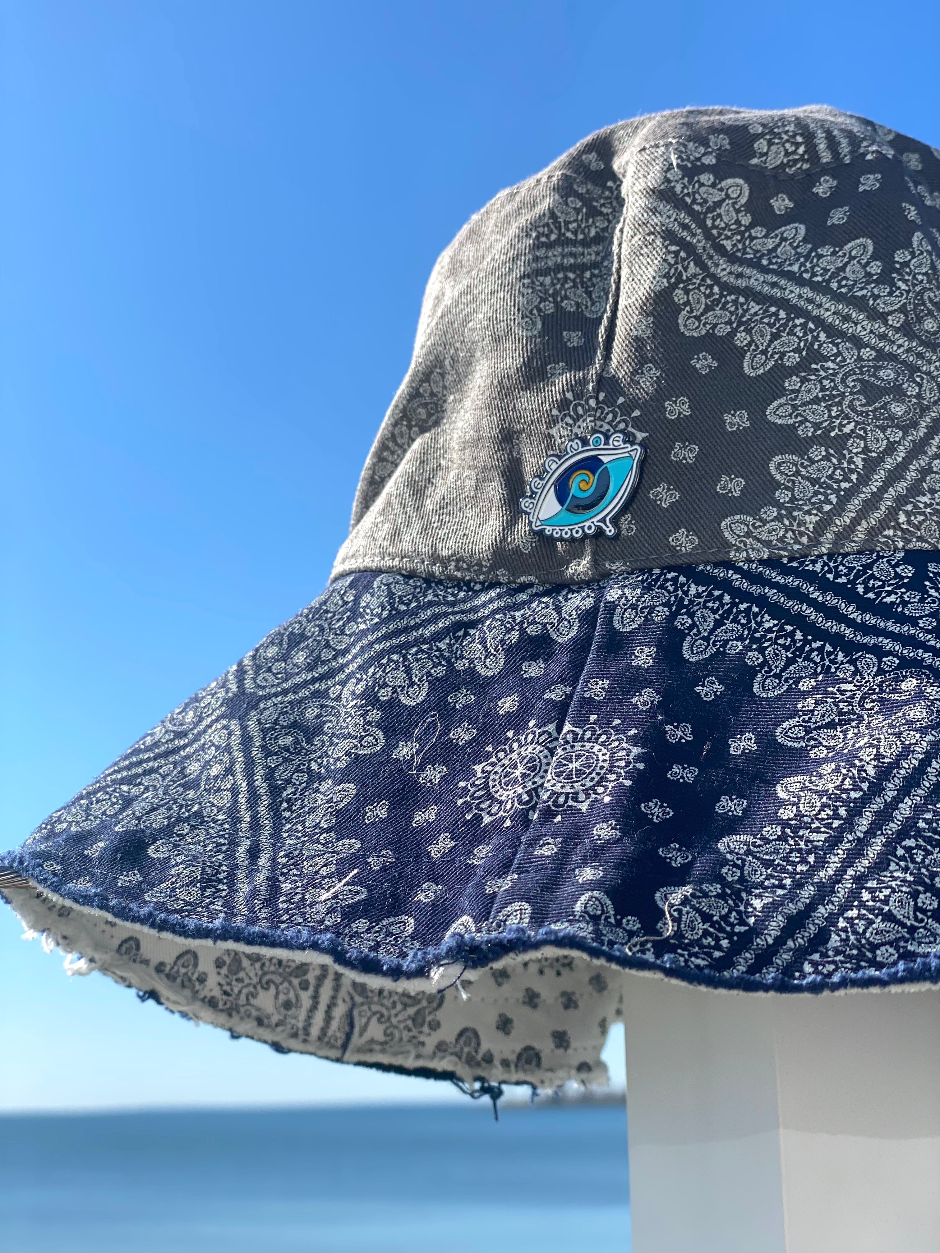 BLUE BANDANA BUCKET HAT Sea No Evil