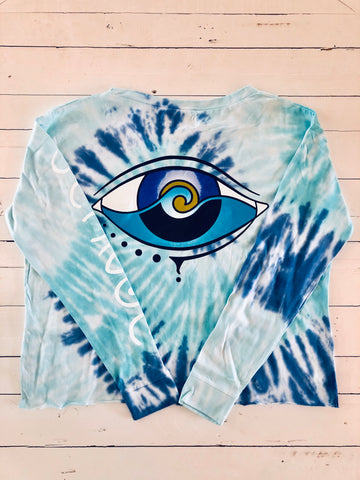 TIE DYE LONG SLEEVE LOGO T